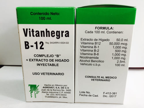 Vitanhegra B12 con Extracto de Hígado